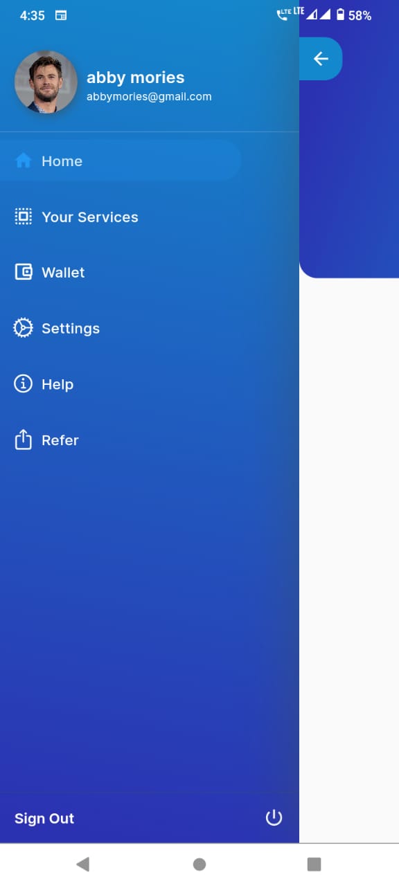 Roadside assistance app